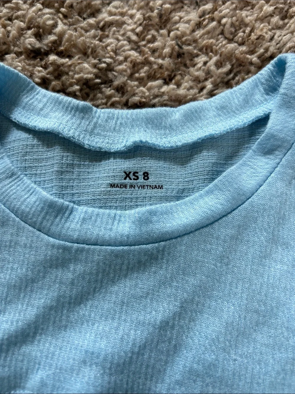 Maurices Light Blue Ruffle Sleeve Top (8) & Gymboree Blue denim Skirt(7) set.